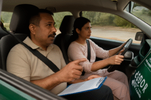 Instructor and student